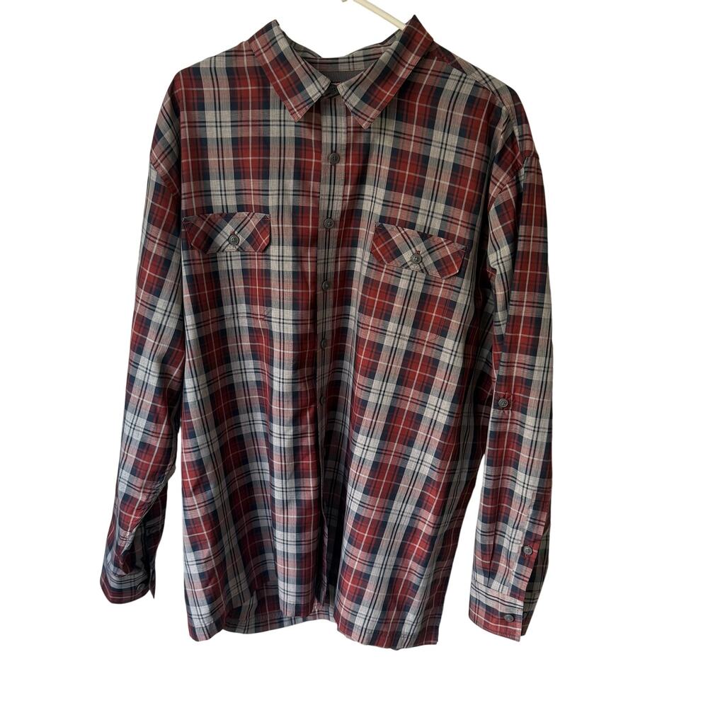 Croft & Barrow Plaid Button Down Quick-Dry Shirt Mens XXL
